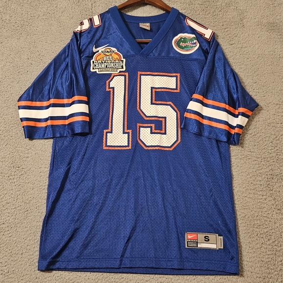 Nike Other - Nike Team Florida Gators NCAA Tim Tebow Blue #15 Football Jersey Size Small 2007
